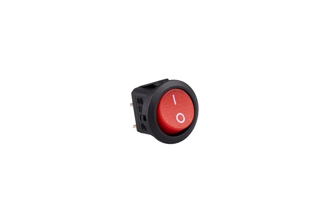 20mm Black Body 1NO w/o Illumination with Terminal (0-I) Marked Red A71 Series Rocker Switch